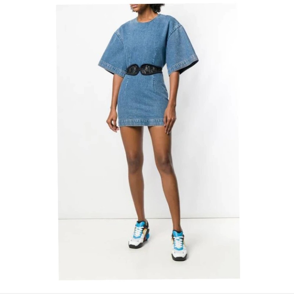 Christopher Kane Lace Crotch Denim Dress Size 4